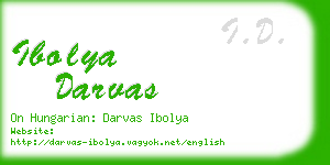 ibolya darvas business card